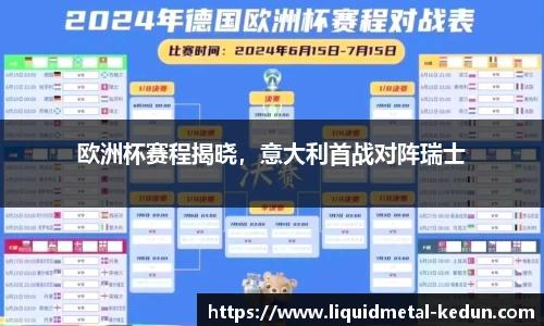 欧洲杯赛程揭晓，意大利首战对阵瑞士